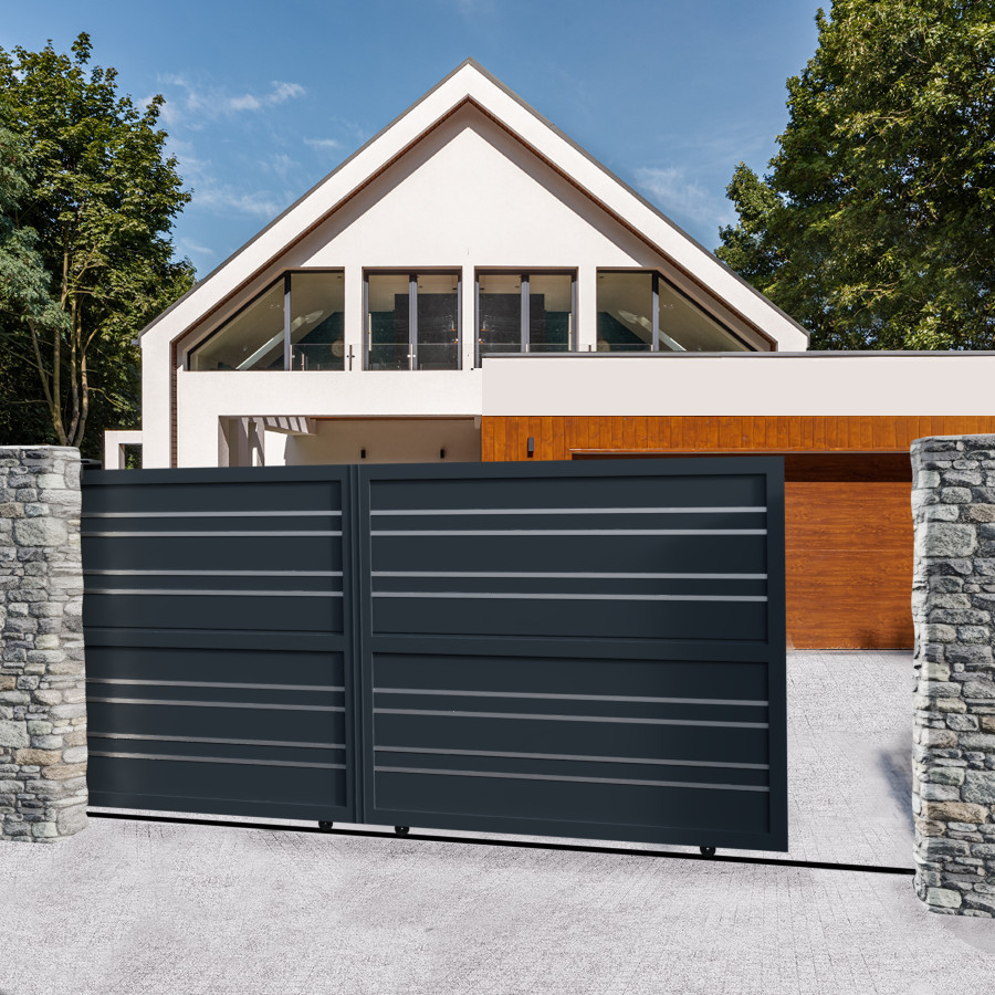 Portails Coulissants Linéaires en Acier Galvanisé